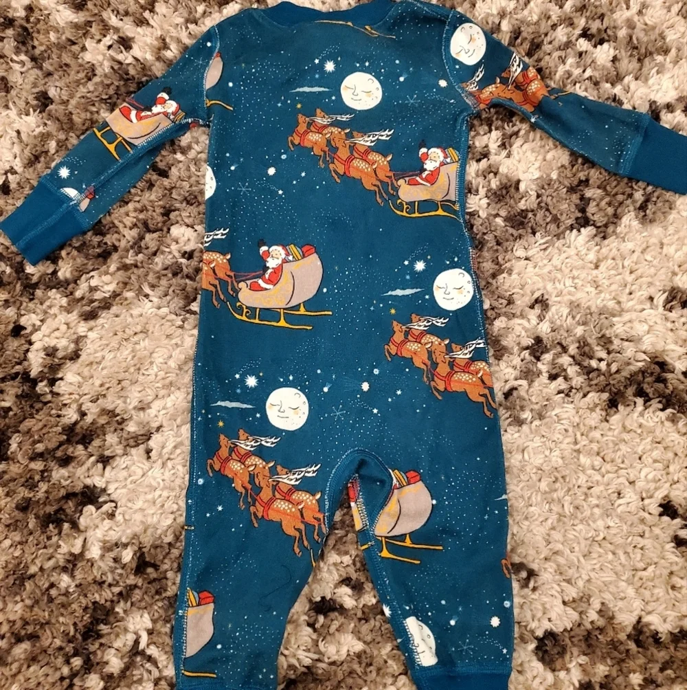NWOT Hanna Andersson Christmas Onesie Sleeper Outfit 3-6m